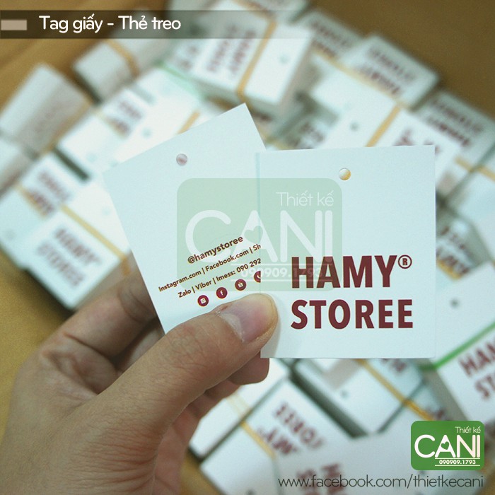 500 cái tag 4.5x5.5cm in theo yêu cầu _ Tag giấy treo quần áo _ In theo thiết kế riêng, in theo logo riêng