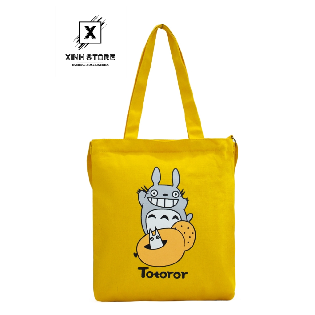 Túi Vải Tote Đeo Chéo Totoror Bánh Xanh Dương XinhStore