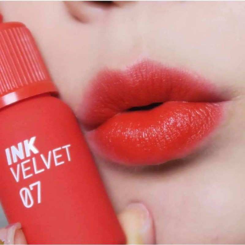 Son kem lì Peripera Ink Velvet Tint 07 Đỏ Cam