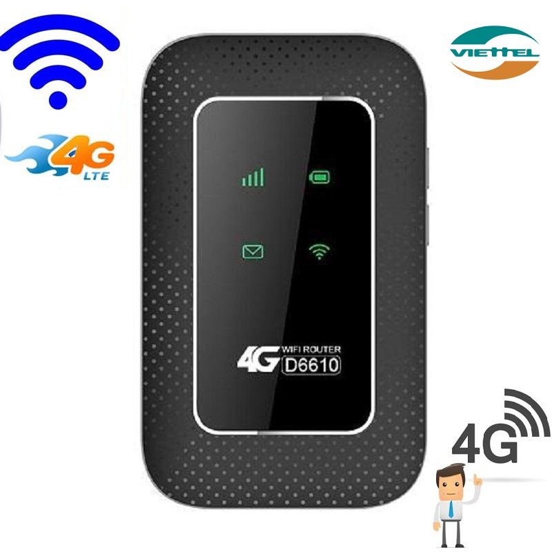 Modem wifi- củ phát wifi mini cầm tay không dây siêu tốc độ, d6610 pin trâu, bền bỉ