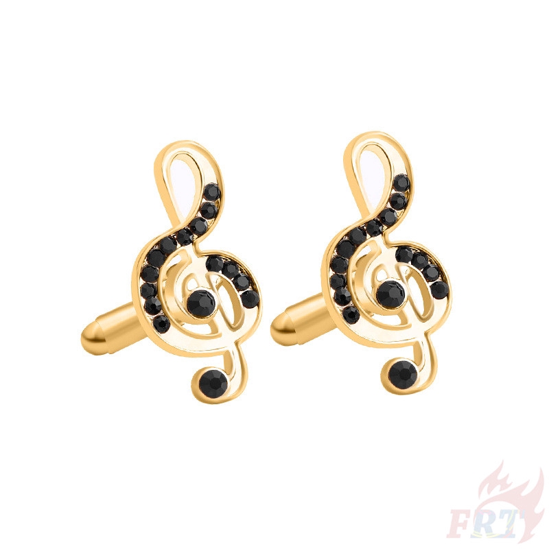 > Ready Stock < ❉ Stave Cuff Button ❉2Pcs/Pair Musical Fashion Shirt Cufflinks