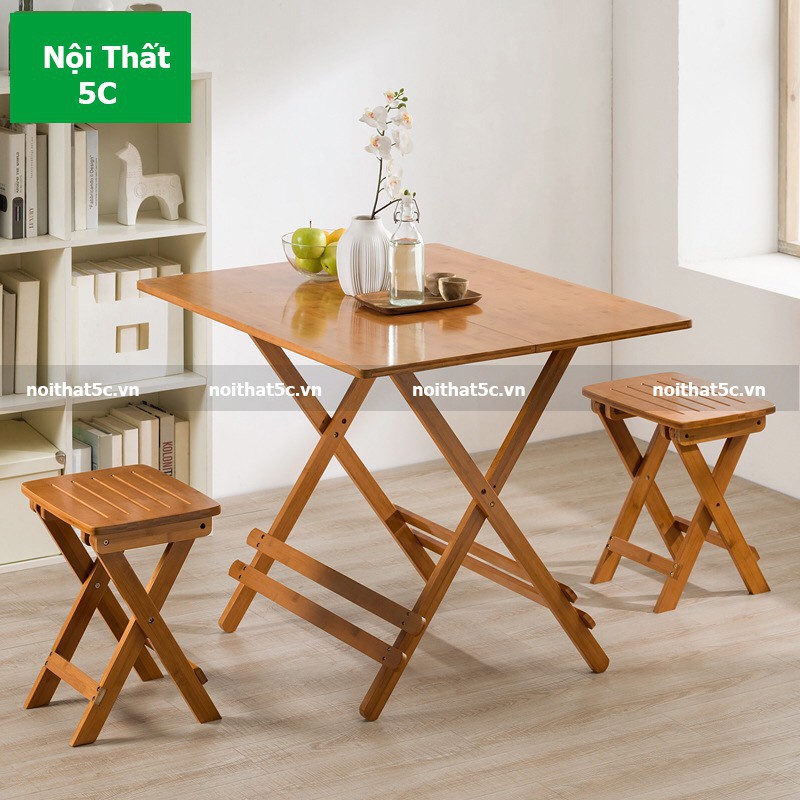 Bàn Đa Năng Gấp Gọn Gỗ Tre Square-Table