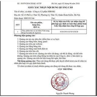 King Fucoidan & Agaricus Hỗ trợ UT, UB
