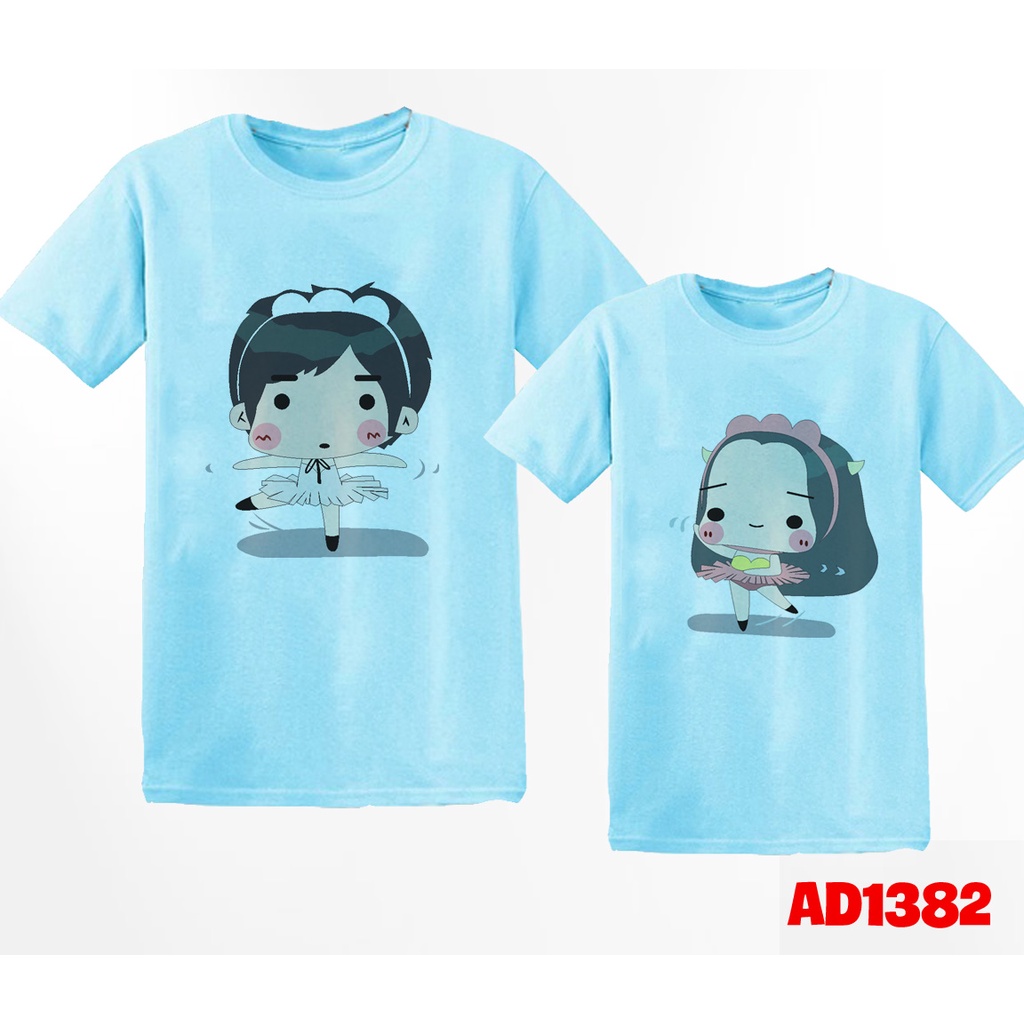 Áo Cặp Tình Nhân Dễ Thương Nam Nữ  In Hình Múa Bale - KTQN TSHIRT AND UNIFORM