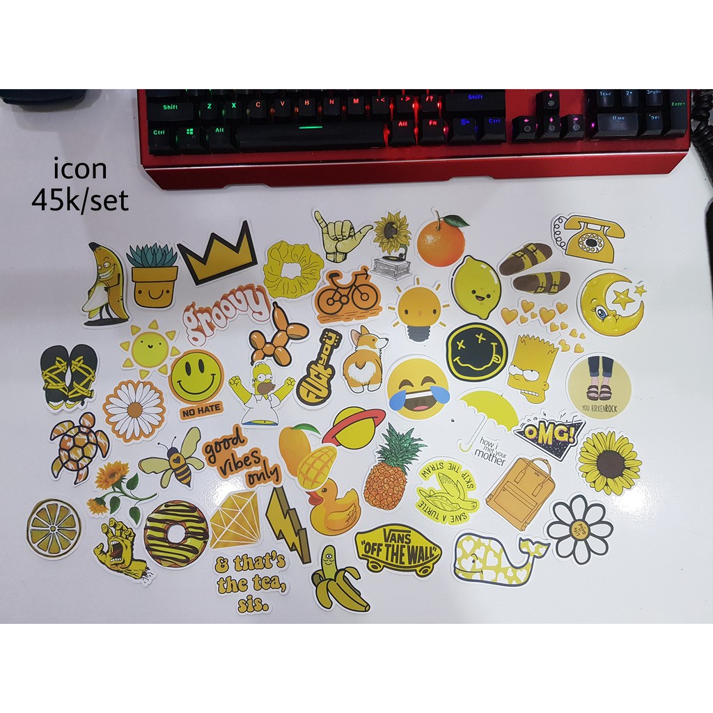 Sticker dán trang trí đàn, nón bảo hiểm...