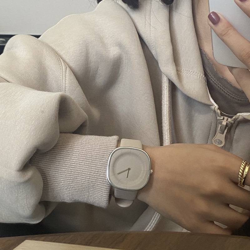 Đồng Hồ Đeo Tay Mặt Vuông Thiết Kế Thời Trang Cho Nam Nữ