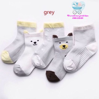 SET 5 ĐÔI TẤT LEN CỔ CAO CHO BÉ