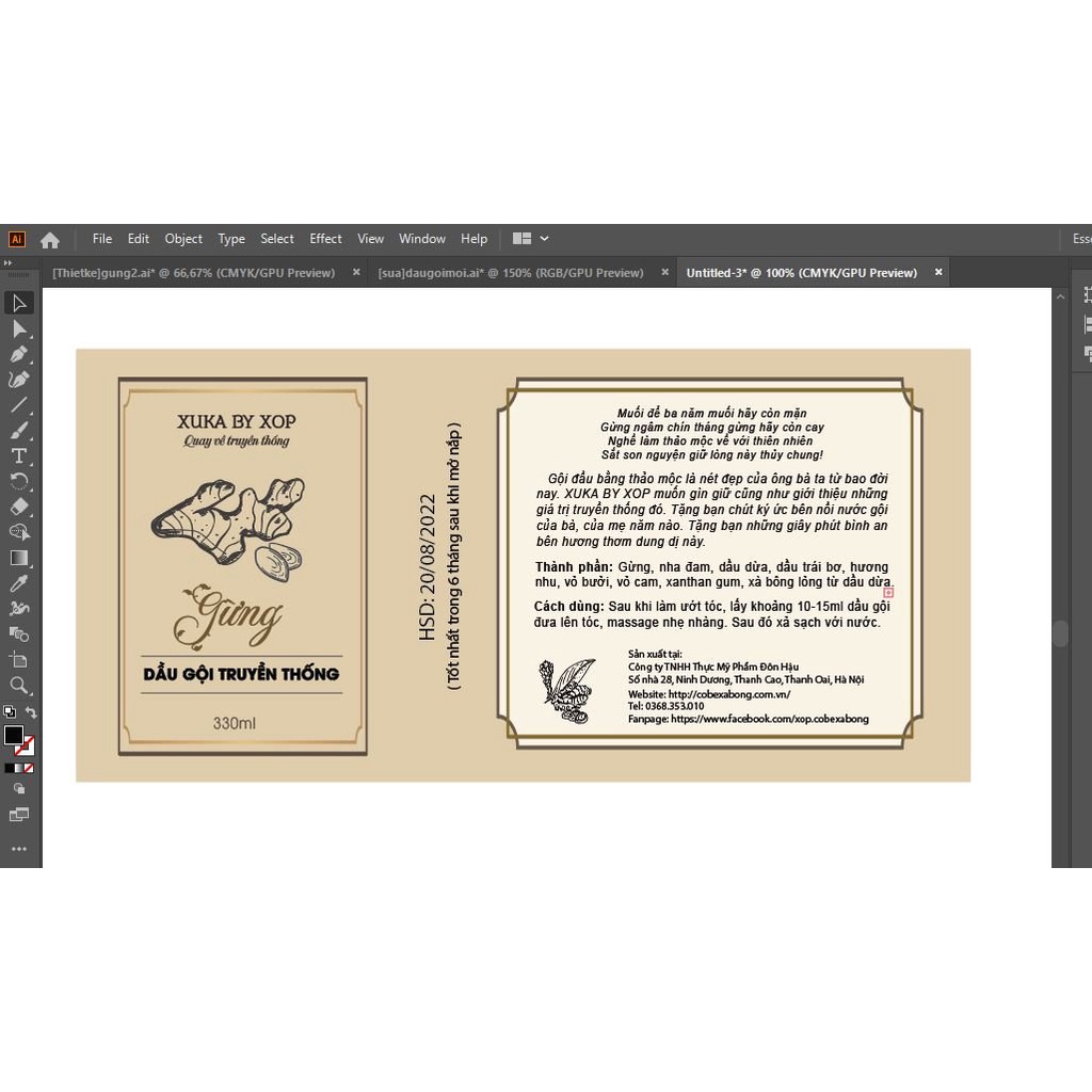 Dầu gội đầu gừng