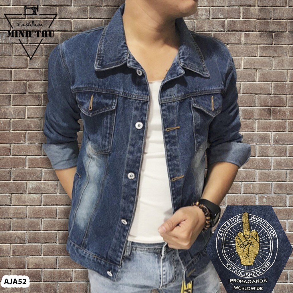 Áo khoác jean thời trang nam - Áo khoác jeans