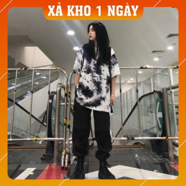 [Mã WARN20 giảm 20k đơn 150k] [HOT TREND] Áo Thun Nữ Form Rộng, Áo Phông Rộng, Loang Hai Màu Đen Trắng, FreeSize | BigBuy360 - bigbuy360.vn