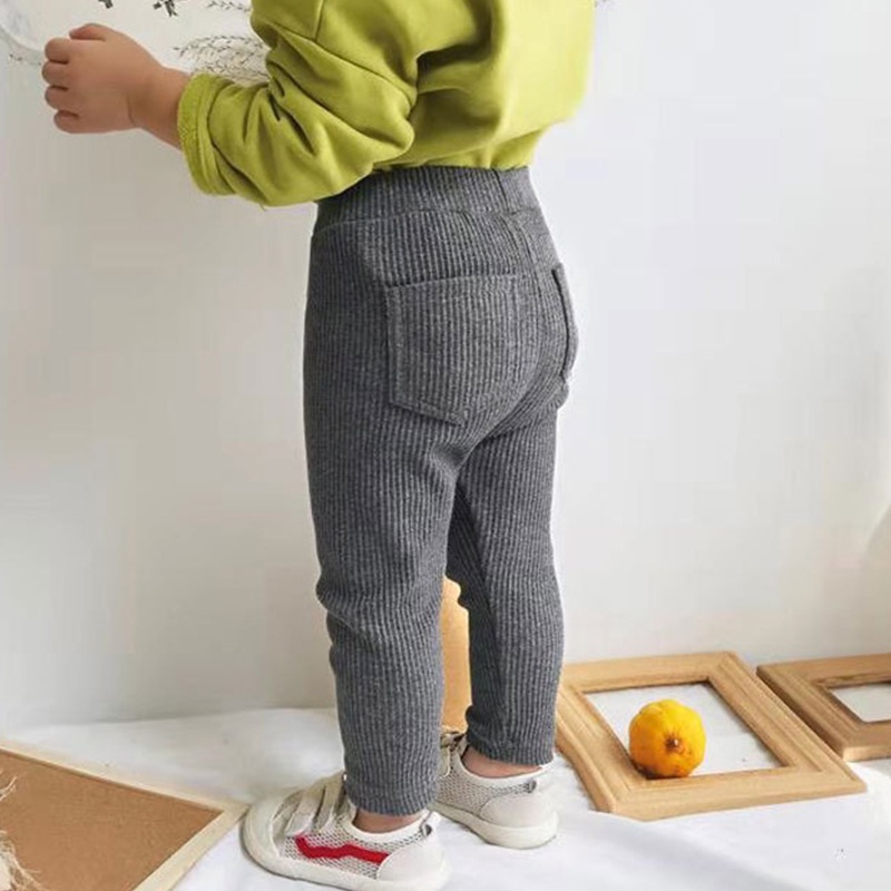 Quần cho bé legging cô gái pant cậu bé ấm áp leggings dưới thời trang dễ thương bông AKKU