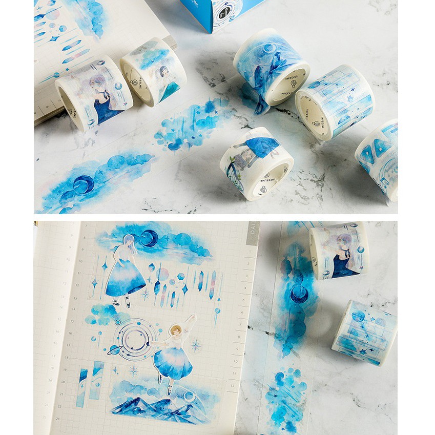 Băng dính washi tape âm nhạc trang trí planner WST128