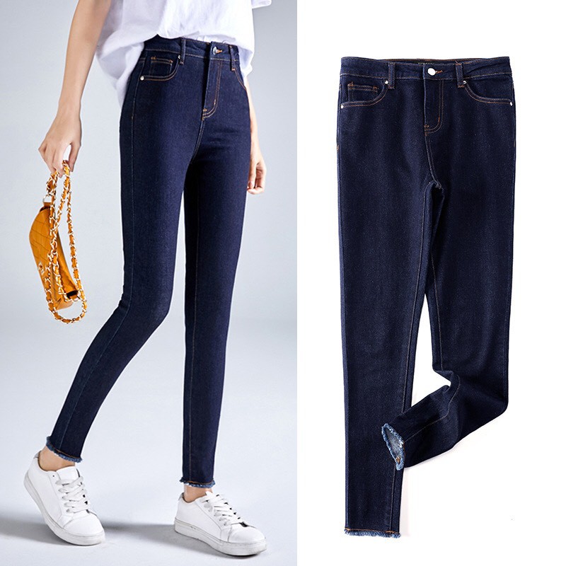 Quần jean nữ co giãn 🎄🎄 cao cấp nhiều màu cào tua lai | BigBuy360 - bigbuy360.vn