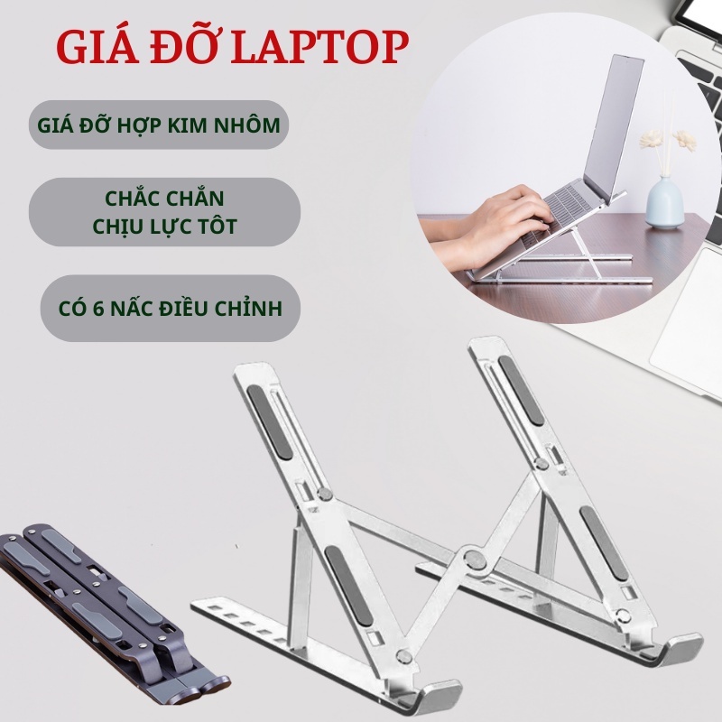 Giá Đỡ Laptop, Kệ Đỡ Máy Tính, Giá Đỡ Laptop Nhôm, Kèm Túi Đựng,Thiết Kế Nhỏ Gọn, Đế Tản Nhiệt Máy Tính,Tùy Chỉnh Độ Cao