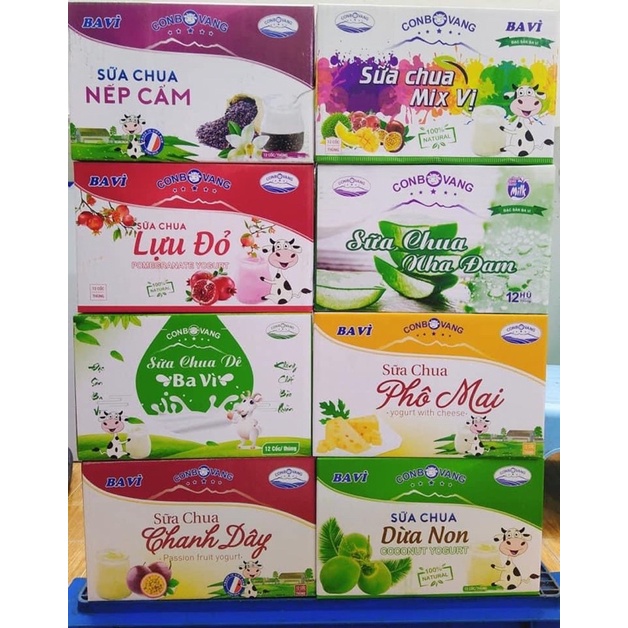 Sữa chua Ba Vì các vị 💥CHUẨN NGON💥 thùng 12 hũ loại 1 thơm ngon