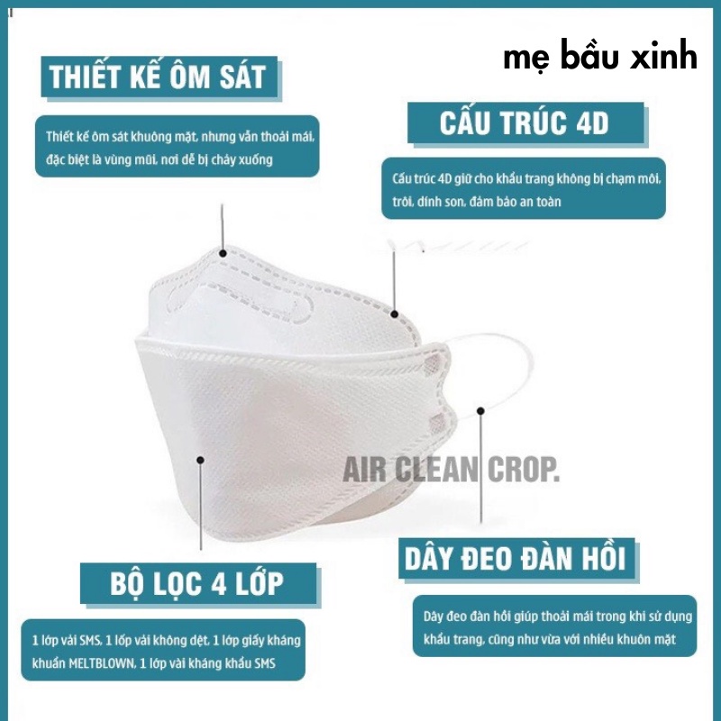 [ Combo 50 Chiếc ] Khẩu Trang KF94 UNI MASK HÀN QUỐC, Khẩu Trang 4 Lớp Chống Bụi Mịn Và Kháng Khuẩn Hàng Cao Cấp