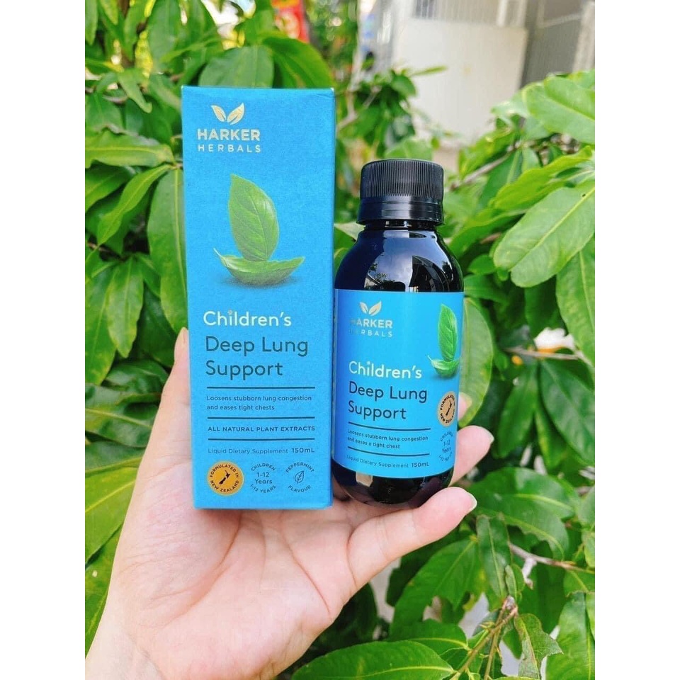 Siro Đẩy Đờm, Long Đờm xanh dương Harker Herbals Deep Lung Support Cho Bé