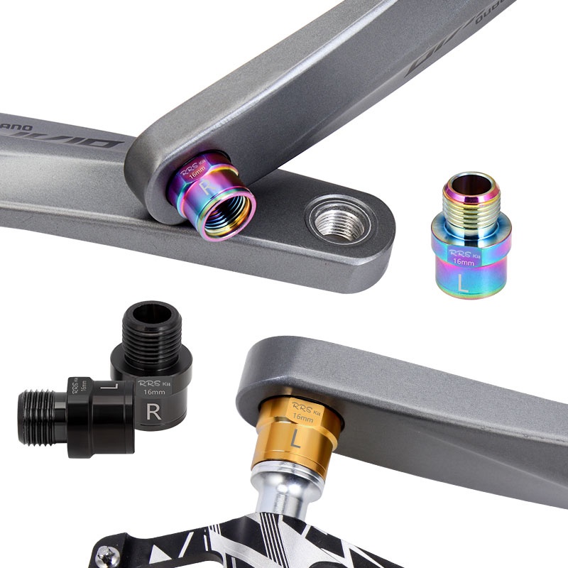 Bộ mở rộng trục bàn đạp xe đạp RRSKIT Bộ mở rộng trục bàn đạp bằng thép 16mm / 20mm Bu lông mở rộng bàn đạp xe đạp