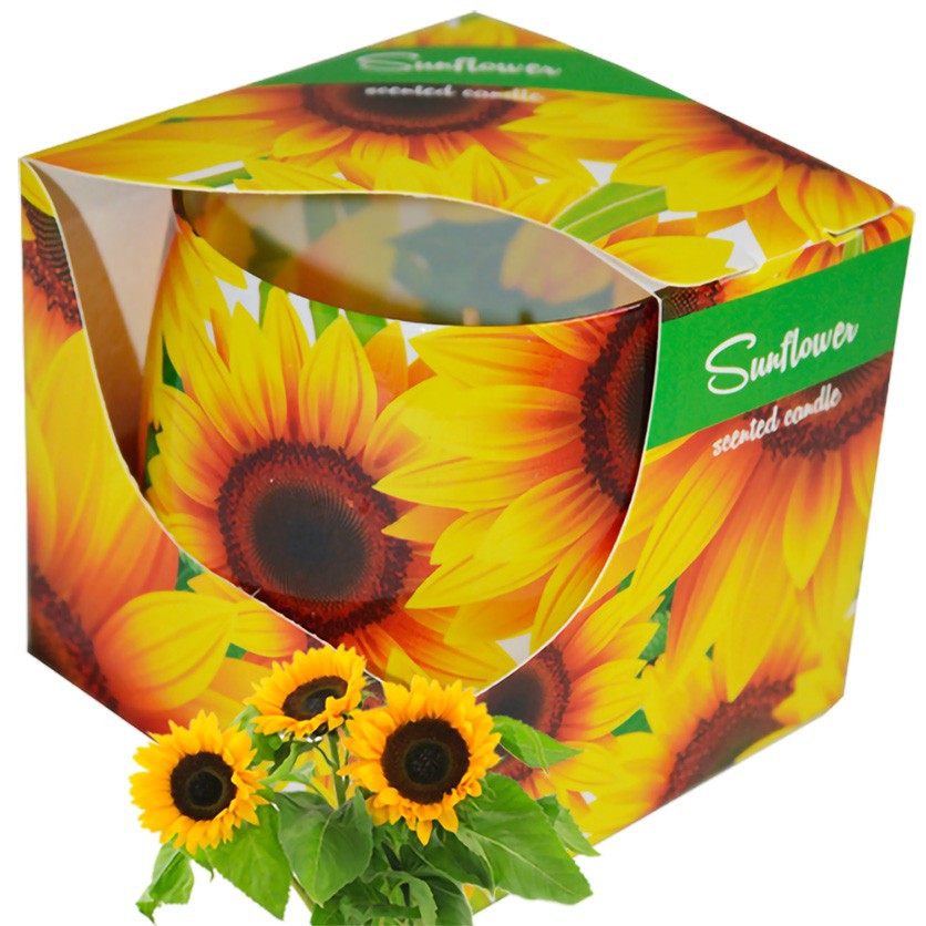 HOA HƯỚNG DƯƠNG,Ly nến thơm tinh dầu Admit Sunflower 100g,KHỬ MÙI NHANH CHÓNG,NHẬP KHẨU CHÂU ÂU