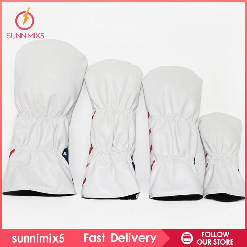 Set 4 Vỏ Bọc Đầu Gậy Đánh Golf Bằng Gỗ Cao Cấp