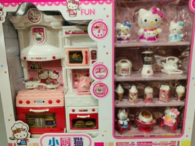 Hộp đồ chơi nấu ăn mèo Hello kitty nhà bếp quà tặng con yêu