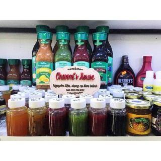 Nguyên chất golden farm dâu, chanh dâu, việt quất, kiwi, xoài, nha đam,...chai 1lit