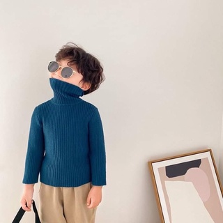 Áo len thun cổ lọ cao cấp cho bé