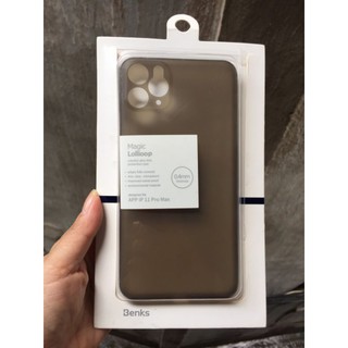 Ốp lưng lụa Iphone 11 Pro Max hiệu Benks siêu mỏng 0.4 mm màu xám