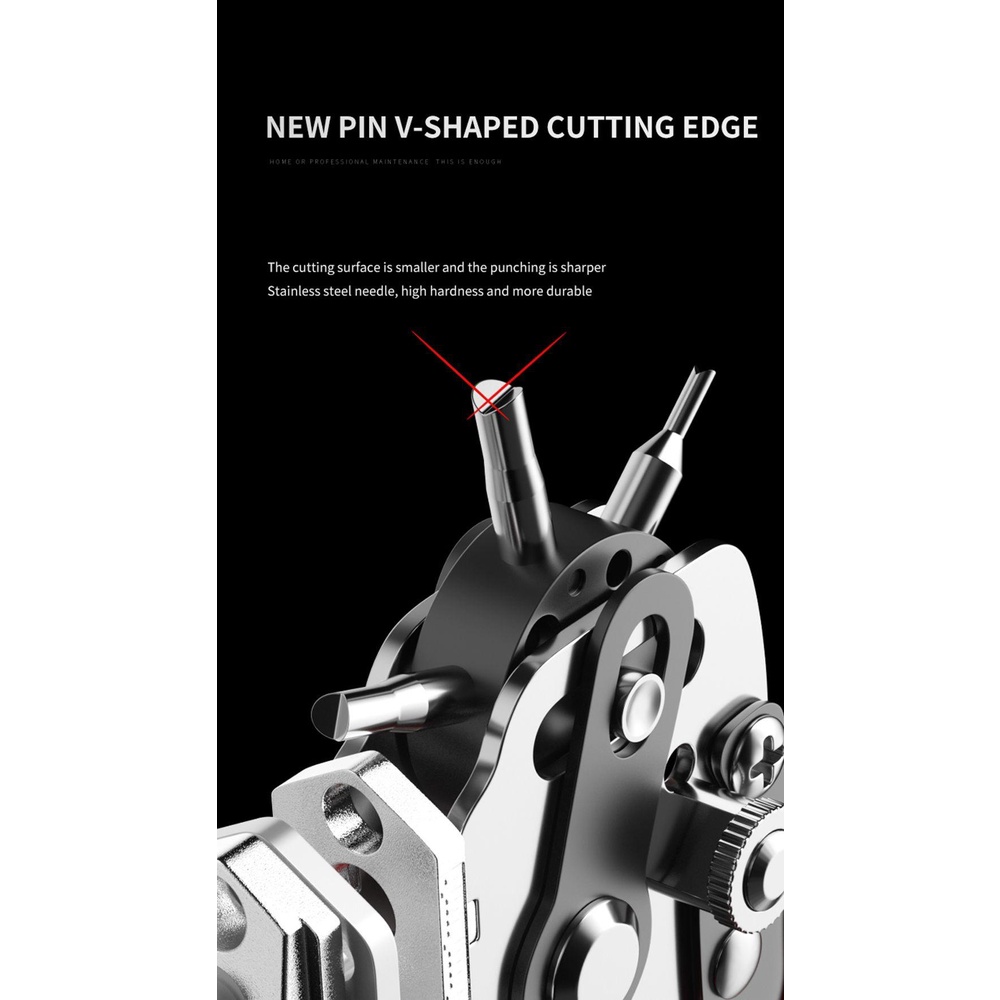 Dụng Cụ Đục Lỗ Dây Da/Dây Đồng Hồ Màu Cầu Vồng DIY