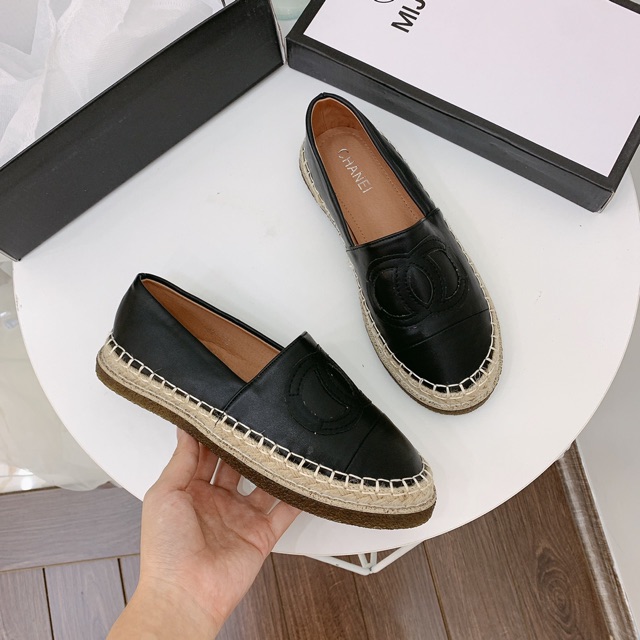 Giày lười đế cói da mờ fullbox