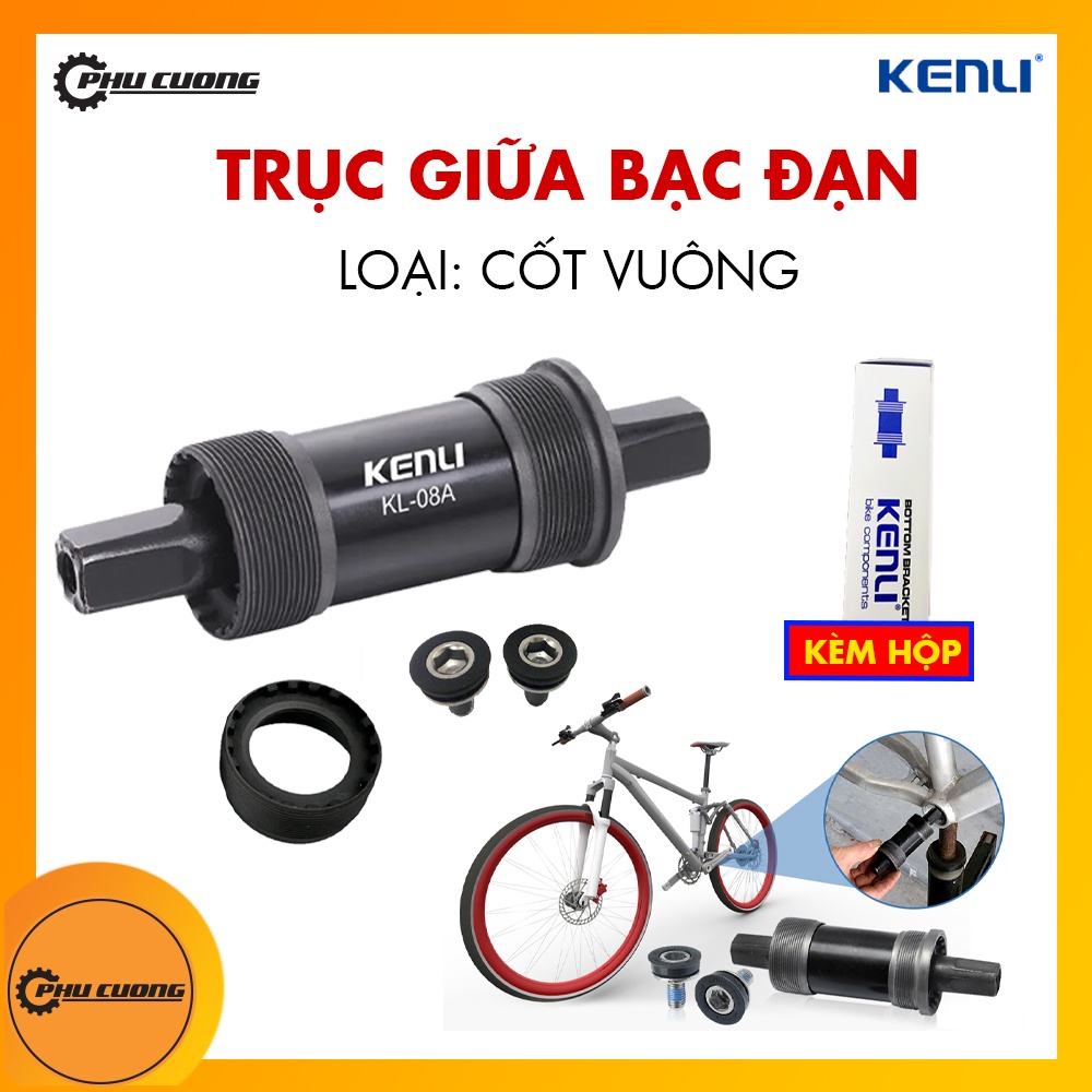 Trục giữa bi bạc đạn - Cốt giữa KENLI bạc đạn cốt vuông