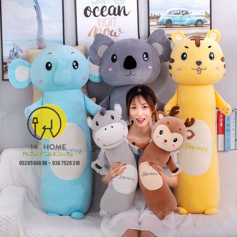 GẤU BÔNG GỐI ÔM Hình Thú Nhồi Bông Dễ Thương -Nỉ nhung cao cấp - mẫu mới