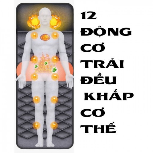 Nệm massage toàn thân hồng ngoại cao cấp có túi khí Nikio NK-151 - GIÁ RẺ