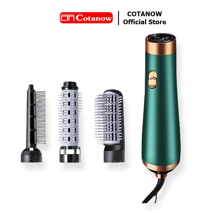 Máy Sấy Tóc Mini Đa Năng Máy Tạo Kiểu Tóc Hair Dryer 220V 750W (3 Đầu Chải Kèm Theo) - COTANOW