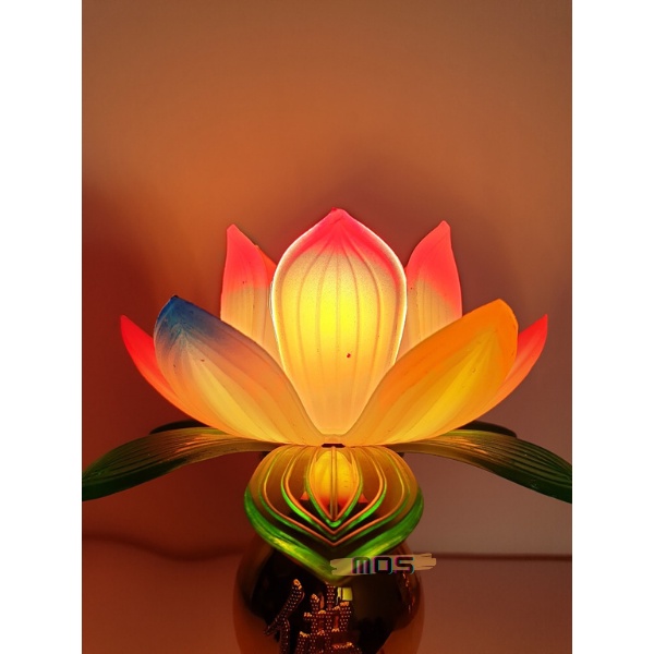 Đèn hoa sen thờ-trang trí gian thờ trang nghiêm Mos Shop