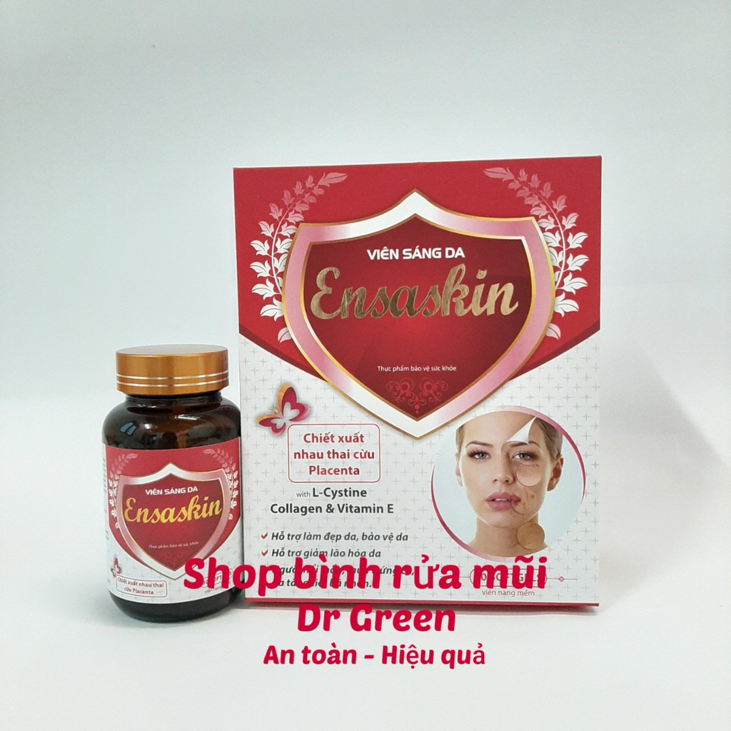 Viên Sáng Da Ensaskin Chiết Xuất Nhau Thai Cừu Hộp 30 Viên