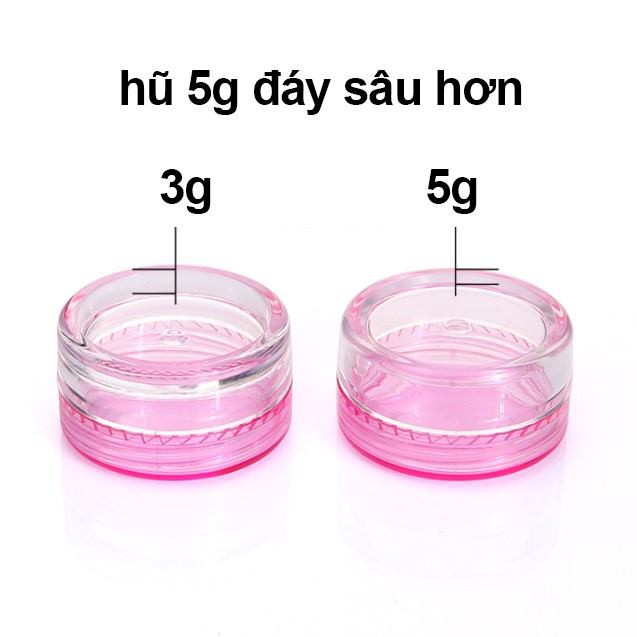 Hũ chiết nhựa, hũ chiết 3g - 5g chiết mỹ phẩm du lịch, chiết dưỡng