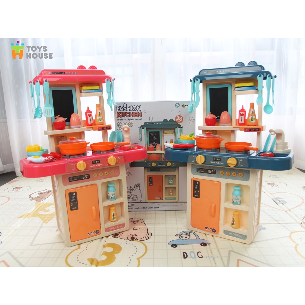 Bộ nhà bếp nấu nướng có vòi nước và bảng vẽ Toyshouse 889-169 - đồ chơi hướng nghiệp cho bé