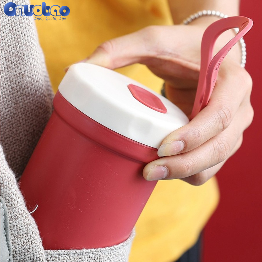 Cốc đựng súp ONUOBAO làm từ nhựa 300ml có thể sử dụng trong lò vi sóng