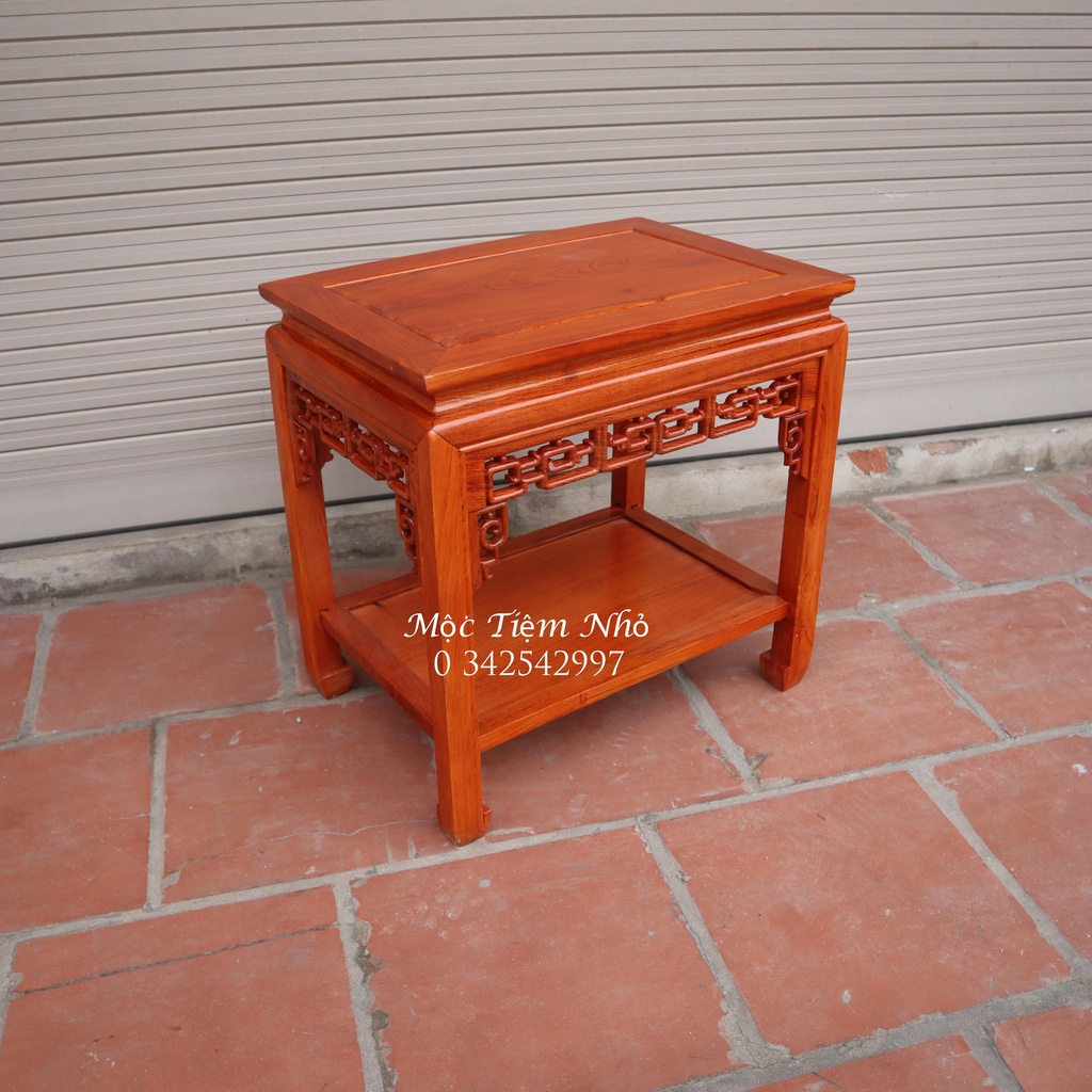 Đôn Chiện 60x40 Kê Phòng Khách Gỗ Hương Cao 50,60,70,80