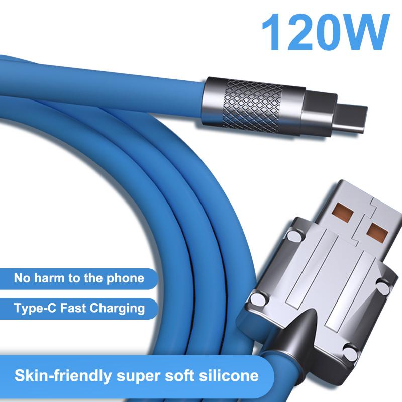 Dây Cáp Sạc Nhanh USB Loại C Ankndo 120W 6A Cho Xiaomi Huawei Samsung Pixel