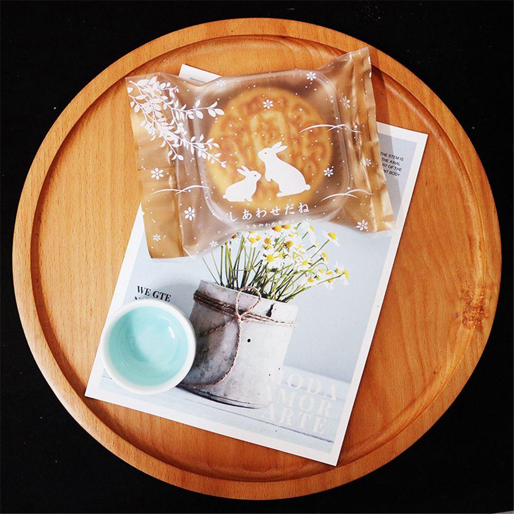 Bộ 100 Túi Đựng Bánh Trung Thu DAPHS|Thỏ Bông Quấn Quà Tặng Phong Cách Trung Hoa