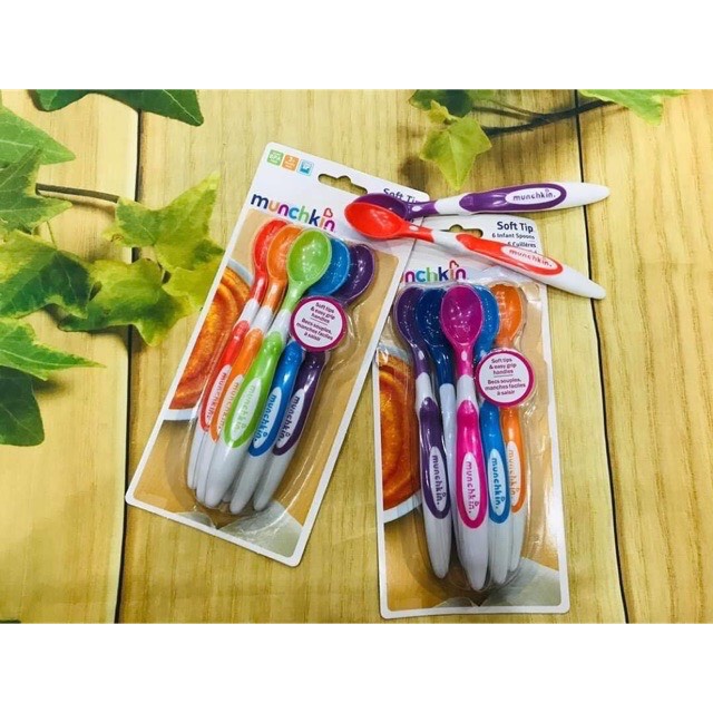 Thìa muỗng siêu mềm Munchkin cho bé tập ăn cháo, bột, dễ bón cho bé ăn dặm SAMI KIDS