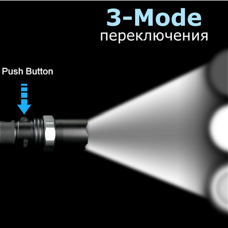 Waterproof Tactical Flashlight 1800mAh 18650 Rechargeable Flash Light Cree XP-E LED Flashlight Touch Lantern Lotus Head Metal