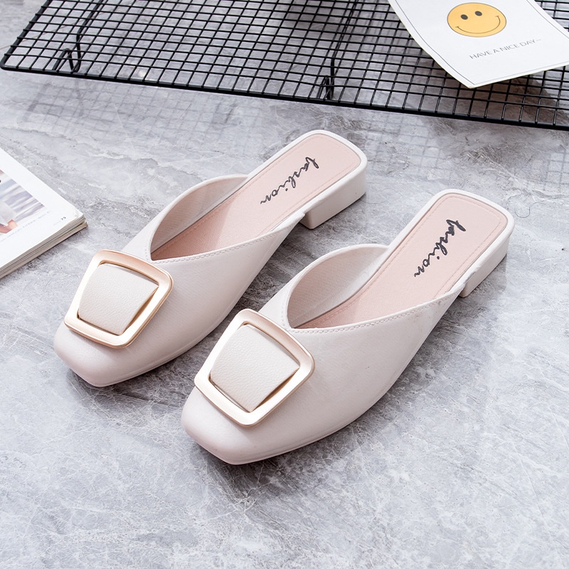 Xz200002 Dép Bít Mũi Phong Cách Harajuku Thời Trang Mùa Hè Cho Nữ