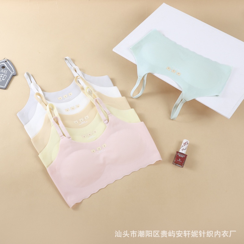 Áo Lót Hai Dây Bằng Lụa Mát Thời Trang Cho Bé Gái 12-16 Tuổi