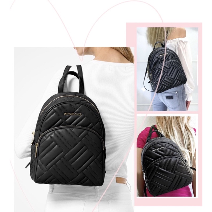 TNS-Balo form vuông size trung chần kiều Peyton hottrend M•K backpack-tone đen classic