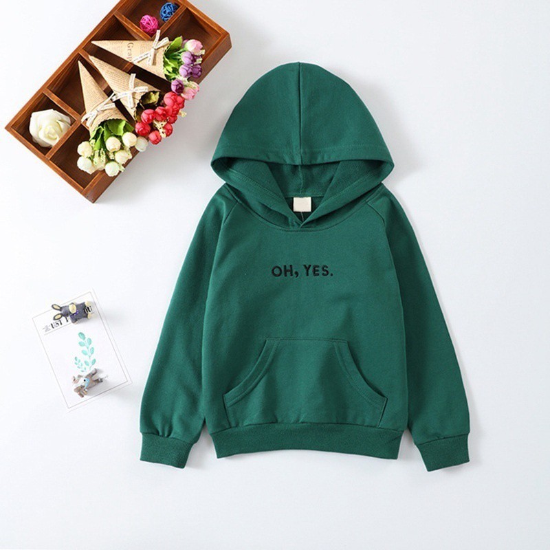 Áo hoodie màu trơn thiết kế dễ thương thời trang cho bé