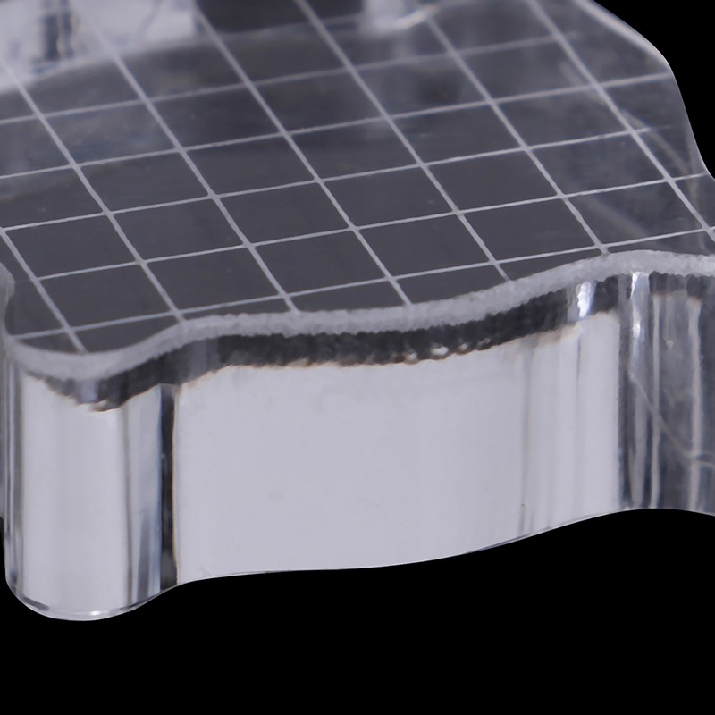 Khối acrylic Trong Suốt Dùng Trang Trí Thủ Công Kèm 2 Con Dấu DIY