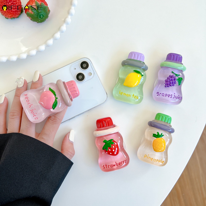 Giá Đỡ Điện Thoại Có Túi Khí Hình Chai Nước Trái Cây Sang Trọng Cho Điện Thoại Android